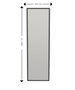 Hanah Home Espejo de Pie Tessa Negro 50x160x2.2 cm MDF Flotal-E Ecológico